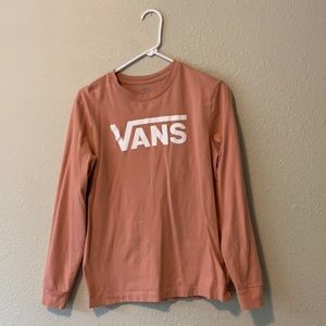 A peach long sleeve warm vans shirt